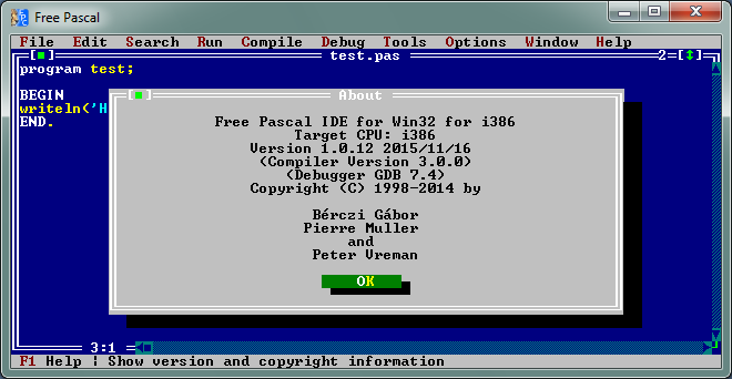 Free Pascal 3.0.0 on Windows 7.png