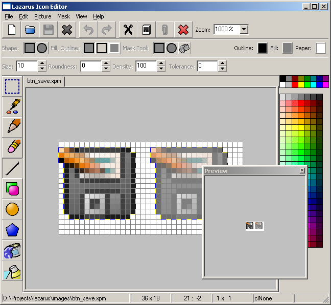 Icon Editor under Windows XP