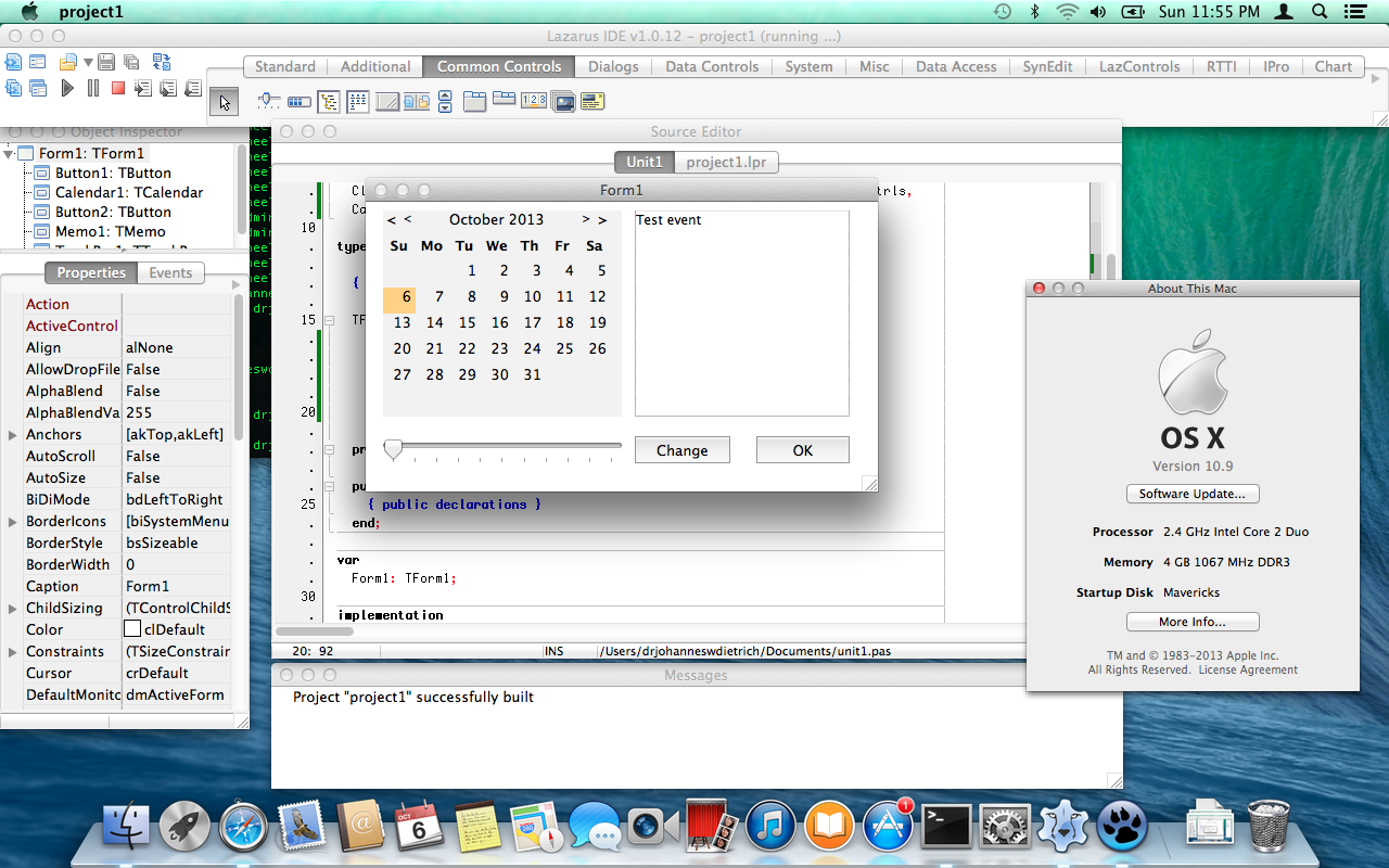 Lazarus 1.0.12 Mac OS X Mavericks.png